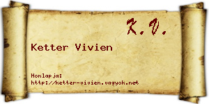 Ketter Vivien névjegykártya